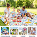 Extra Large Picnic Blanket Waterproof,80"x 80"Foldable Machine Washable Beach Blanket,Outdoor Blanket for 6-8 Adults,Suitable for Indoor Crawling,Park Beach,Camping,Hiking,Family Travel(Fruit) by TinyTreasures Baby Boutique