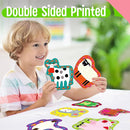 9 Pieces Kids Lacing Cards, Double Sided Sewing Cards in 9 Farm Themed Cards with 9 Colorful Laces, Imagination Development Lacing Toys Games for Children Educational and Learning Activity by TinyTreasures Baby Boutique