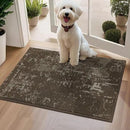 BEQHAUSE Dirt Trapper Door Mat 20"x32" Non-Slip Door Mats Washable Entryway Rugs Stain Resistant Doormat Absorbent Welcome Floor Mat for Front Back Door, Muddy Wet Shoes & Paws,Brown by CozyNest Decor