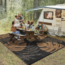 GAOMON Outdoor Patio Rug 9x18 Waterproof Outdoor Plastic Straw Rug Reversible Camping Mat, Foldable Portable RV Picnic Carpet with Bag & 4 Stakes, UV Resistant Outside Carpet for Deck Balcony, Brown by CozyNest Decor