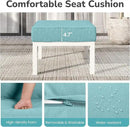 Solaste Outdoor Footstools Patio Ottoman Set of 2, Aluminum All-Weather Outdoor Footrest Seat with Removable Cushions, Patio Furniture Ottomans for Garden, Backyard, Poolside-White by CozyNest Decor