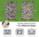 OLANLY Waterproof Outdoor Rug 8x10 ft, Reversible Outdoor Plastic Straw Rug with Leaf Pattern, RV Mat, Indoor Outdoor Carpet for Patio, Camping, Balcony, Deck, Backyard, Black & Beige by CozyNest Decor