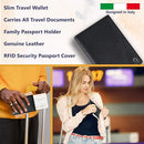 2 Passport Holder - Travel Essentials, RFID Blocking Wallet Credit Card Organiser, Plain Accessories Slim Cover For Men & Women by TinyTreasures Baby Boutique