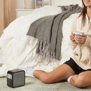 Amazon Basics Ceramic Space Heater, Mini Heater for Office Desk, Portable Tent Heater for Camping (Indoor Use), 500 W, With Tip-Over Protection, Lightweight (1.4 LBS), Black, 5.87”D x 3.15”W x 5.95”H by CozyNest Decor
