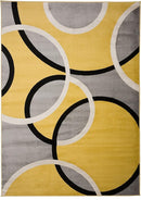 Rugshop Contemporary Abstract Circles Easy Maintenance for Home Office,Living Room,Bedroom,Kitchen Soft Area Rug 10' x 14' Yellow by TinyTreasures Baby Boutique