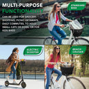 ProSource Wicker Bike Basket Front Cargo for Women and Men, Fits Most Bikes, Beach Cruiser, Stationary Bike, Ebike, Road Bike, Black by GreenHaven Gardens