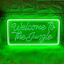 Welcome to the Jungle Neon Sign, Neon Light Sign for Wall Decor Dimmable Green LED signs for Bedroom Home Birthday Party Wedding Engagement Garden Man Cave Decor USB Powered by GreenHaven Gardens