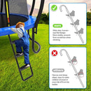 Trampoline Ladder Slide Kit, Trampoline Universal 3 Steps Ladder & Buffer Slide, Universal Trampoline Slide Stairs for 10 12 14 ft and More Frame, Trampoline Accessories Easy to Climb for Kids by TinyTreasures Baby Boutique