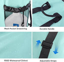 BALEINE 120L Laundry Bag Backpack, 900D Oxford Fabric Large Travel Laundry Bags with Shoulder Straps and 2 Mesh Pockets for College Dorm, Apartment, Laundromat (Sky Blue, 120L) by TinyTreasures Baby Boutique