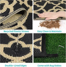 HEBE Outdoor Rug Waterproof 9x12, Reversible Plastic Straw Rug RV Camping Rug, Indoor Outdoor Patio Mat Clearance, Outside Carpet for Porch,Deck,Camper,Balcony,Backyard,Picnic by GreenHaven Gardens