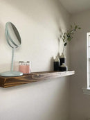 joelsantiques 42 Inch Wooden Floating Shelves for Wall - 42x6x2 in - Made of Natural Wood - Long Heavy Duty Rustic Wall Shelves for Bedroom - Perfect for Living Room, Kitchen - Medium Brown by CozyNest Decor