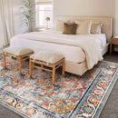 Washable Area Rug 3'x5' Rugs for Living Room Retro Flowers Machine Non-Slip Bedroom Vintage Trellis Distressed Carpet for Dining Room Office by TinyTreasures Baby Boutique