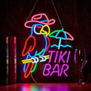 Tiki Bar Parrot Neon Sign for Wall Decor Hawaii Beach Bar LED Light up Signs with Dimmer for Pub Party Man Cave Room Art Decor Gift by CozyNest Decor