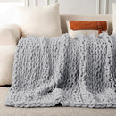 Ultra Soft Chunky Knit Blanket Throw -40x50 Hand Knitted Warm Chenille Throw Blanket, Home Decor Soft Thick Yarn Cable Knit Blanket Breathable Fleece Banket Christmas for Couch Bed Sofa Best GIF by CozyNest Decor