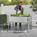 Best Choice Products 48x24x30in Galvanized Raised Garden Bed, Metal Elevated Planter Box, Vegetable Garden for Backyard, Patio, Balcony - Silver by GreenHaven Gardens