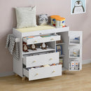 PAKASEPT Changing Table Modern Dresser with Wide Table Top, 3 Drawers, White Drawer Dresser by TinyTreasures Baby Boutique