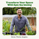 Epic Gardening Reusable Seed Starter Tray - 4 Cell 3"/8 Seedling Starter Trays - Easy Watering, Indoor Greenhouse, Plant Starter, Gardener-Friendly for Seedlings | UV-Treated & BPA-Free - Black by GreenHaven Gardens