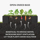 Raised Garden Bed 47.24 * 24.4 * 9.65 in,HDPE Vegetable Planter Bed Outdoor,Elevated Horticulture Planter Bed,Waterproof,Rot-Resistant and Non-Cracking Above Ground Garden Bed(Black) by GreenHaven Gardens