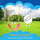 TURFEE 2 Packs Heavy Duty Swing Seat, Swing Set Accessories Replacement with 4 Snap Hooks for Kids Outdoor Play Playground, Trees, Swingsets, Playground(Pink) by GreenHaven Gardens