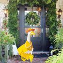 23 Inch Porch Goose Raincoat Outfit with Umbrella– Cement Goose Clothes for Porch Goose Statue, Waterproof Outdoor Goose Outfit for Lawn & Garden Decor by CozyNest Decor