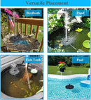 Solar Bird Bath Fountain Pump with 6 Nozzle and Anti-Collision Pole,1.4w Solar Powered Free Standing Floating Water Pump for Fish Tank, Pond, Pool, Garden and Outdoor by GreenHaven Gardens
