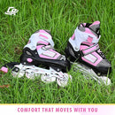 Adjustable Inline Skates for Kids, Teens, and Adults – ABEC-7 Bearings, PU Wheels, Comfortable Fit, for Indoor and Outdoor Skating by TinyTreasures Baby Boutique