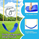 TURFEE 2 Pack Swing for Outdoor Swing Set, Swing Seat Replacement Kit with 66" Heavy Duty Chains, 4 Snap Hook for Kids Outdoor Play Playground, Trees, Playground (Blue) by GreenHaven Gardens