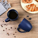 16oz Coffee Mugs Set of 6, Large Ceramic Modern Coffee Mugs With Handle For Tea,Latte,Cappuccino,Cocoa. Dishwasher.Microwave Safe (Matte Blue) by CozyNest Decor