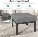 Solaste Outdoor Footstools Patio Ottoman Set of 2, Aluminum All-Weather Outdoor Footrest Seat with Removable Cushions, Patio Furniture Ottomans for Garden, Backyard, Poolside-Gray by CozyNest Decor