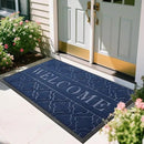 Yimobra Welcome Mat Outdoor Indoor, All-Season Waterproof Front Door Mat Outside Entrance, All-Weather Heavy Duty Non-Slip Doormat, Low Profile Porch Patio Entrance Mats, 60x36, Blue by CozyNest Decor