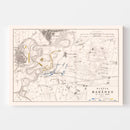 Vintage Map of the Battle of Marengo, 1800