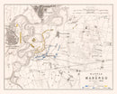 Vintage Map of the Battle of Marengo, 1800