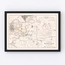 Vintage Map of the Battle of Marengo, 1800