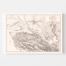 Vintage Map of the Battle of Novi, 1799