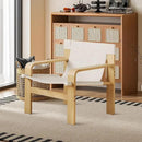 Mid-Century Accent Chair with Wide Armrest & Solid Wood Frame, Detachable and Washable Armchair, Modern Living Room Reading Chairs for Bedroom Sunroom Bedroom Balcony by CozyNest Decor