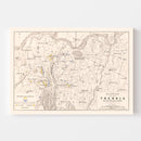 Vintage Map of the Battle of Trebbia, 1799
