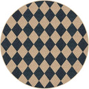 Lahome Checkered Round Rugs 6ft, Washable Easy Jute Circle Patio Rug Indoor Outdoor Rugs for Living Room, Farmhouse Natural Round Area Rug Contemporary Carpet for Entryway Backyard by CozyNest Decor