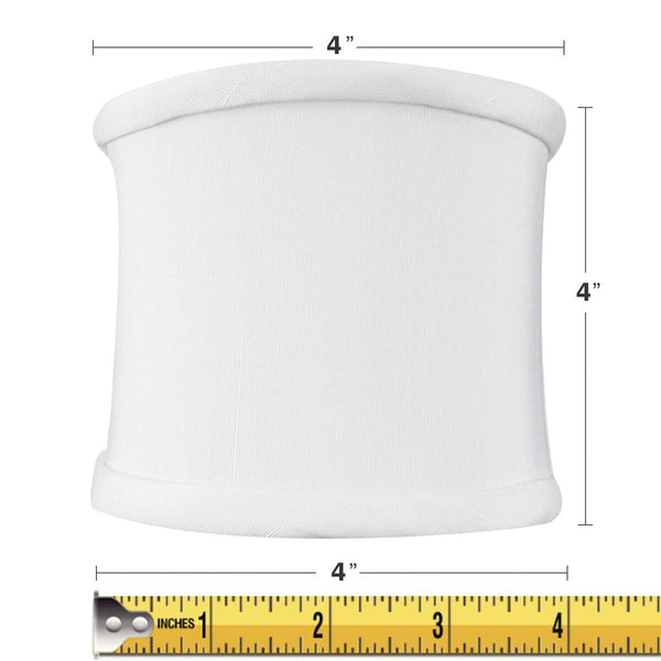 4"W x 4"H Down White Clip-on Sconce Half-Shell Lampshade, photo 2 of 7
