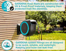 GARDENA (18630) Retractable Garden Hose Reel 115' x 1/2" Wall Mounted, Automatic Retraction & Length Lock for Easy Watering. Heavy Duty Swivel Bracket 180°, Includes Nozzle. Made in Europe by GreenHaven Gardens