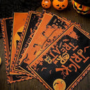 Umigy 6 Pcs Halloween Placemats 12"x18" Gothic Bat Placemats Kitchen Decoration Washable Witch Place Mats Rectangle Skull Table Mats for Halloween Dining Table Accessories(Black Orange Style) by CozyNest Decor