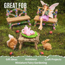 Fairy Garden Accessories Outdoor - Colorful Fairy Garden Starter Kit with a Fairy for a Garden and Miniature Furniture - 14 Piece Set by GreenHaven Gardens