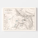 Vintage Map of the Battle of Mount Thabor, 1799