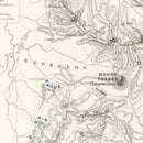 Vintage Map of the Battle of Mount Thabor, 1799