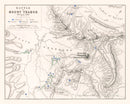 Vintage Map of the Battle of Mount Thabor, 1799