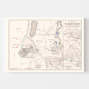 Vintage Map of the Siege of St. Jean d' Acre, 1799
