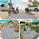 HEBE Outdoor Rug Waterproof 8x10, Plastic Straw Rug Camping Rug, Reversible Outdoor Patio Rugs RV Mat Clearance, Indoor Outside Floor Carpet for Porch,Deck,Camper,Balcony,Backyard by GreenHaven Gardens