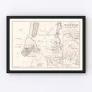 Vintage Map of the Siege of St. Jean d' Acre, 1799