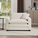Modern Classic Fabric Single Chair Deep Seat Sofa With Pillow by HouseOfZazla