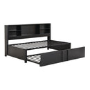 Industrial Metal Daybed With Trundle, Storage Shelves, USB Ports by HouseOfZazla