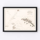 Vintage Map of the Battle of the Nile, 1798